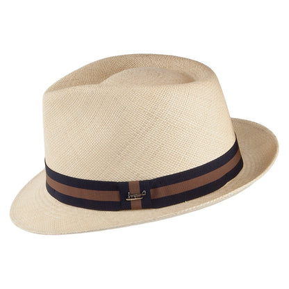 Whiteley Hats Henley Panama Trilby - Natural with Black/Brown Band