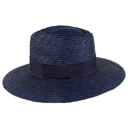 Brixton Hats Joanna Straw Sun Hat - Navy