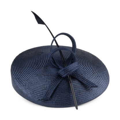 Whiteley Hats Pippa Straw Pillbox Hat - Navy Blue