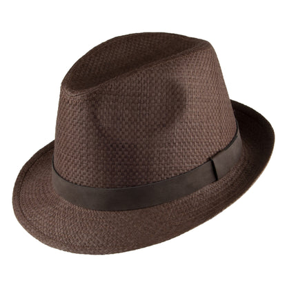 Failsworth Hats Straw Trilby Hat - Tobacco