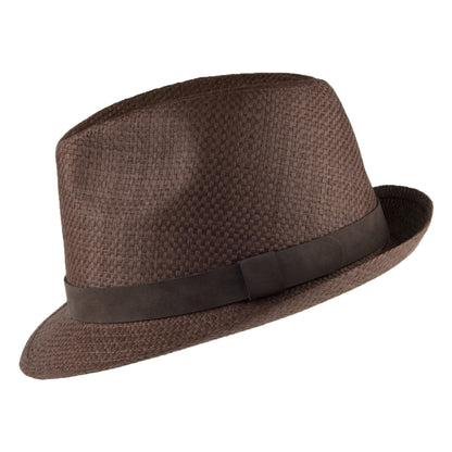 Failsworth Hats Straw Trilby Hat - Tobacco