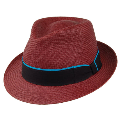 Failsworth Hats Panama Trilby Hat - Merlot
