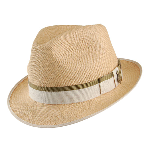 Christys Hats Classic Yorkie Panama Trilby Hat - Natural