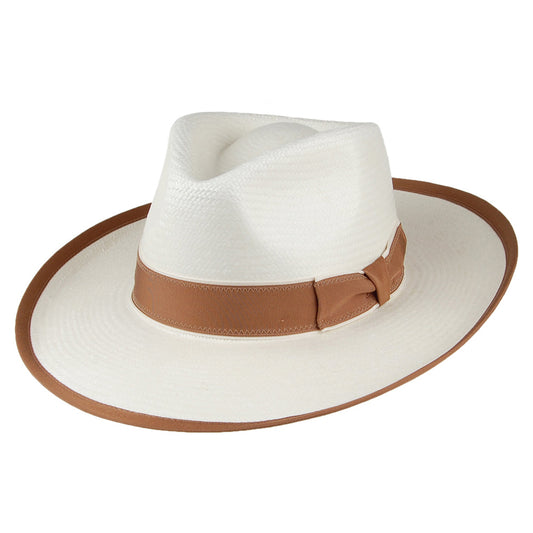 Signes Hats Wild Bill Panama Fedora Hat - Bleach