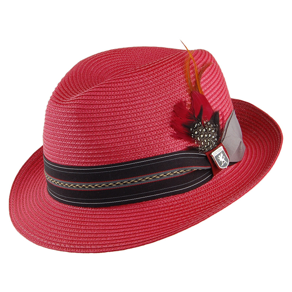 Stacy Adams Hats Runyon Trilby Hat - Red