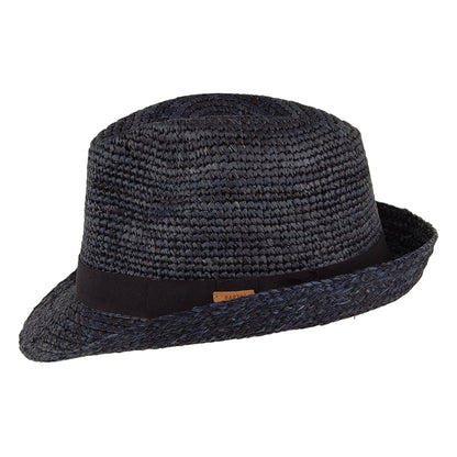 Barts Hats Sedad Straw Trilby Hat - Navy Blue