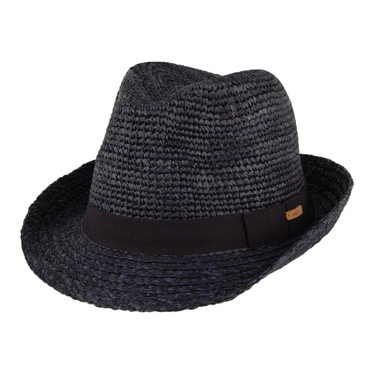 Barts Hats Sedad Straw Trilby Hat - Navy Blue