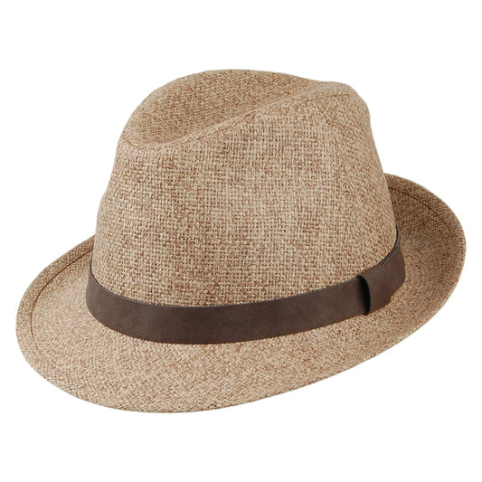 Failsworth Hats Straw Trilby Hat - Sand