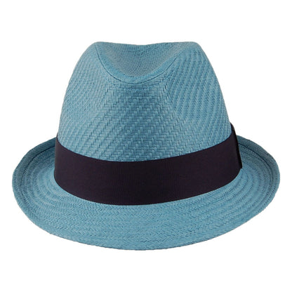 Failsworth Hats Straw Trilby Hat - Blue