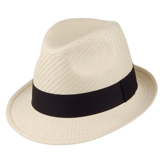 Failsworth Hats Straw Trilby Hat - Bleach