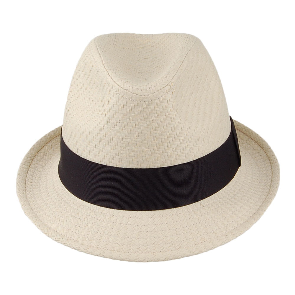 Failsworth Hats Straw Trilby Hat - Bleach