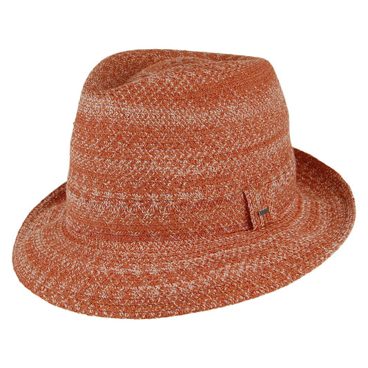 Bailey Hats Freddy Lightweight Trilby Hat - Natural-Rust