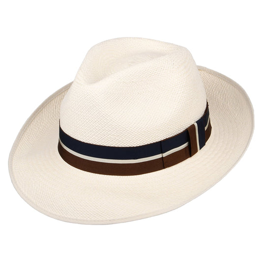 Christys Hats Home County Preset Panama Fedora Hat - Bleach