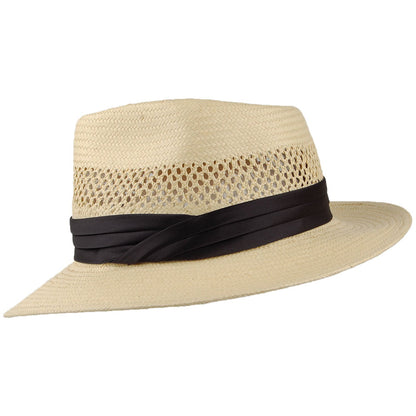 Brixton Hats Goodman Straw Fedora Hat - Natural