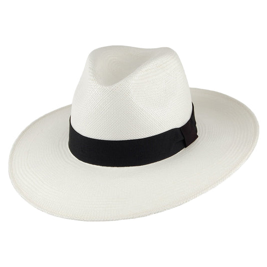 City Sport The Author Wide Brim Panama Fedora Hat - Bleach