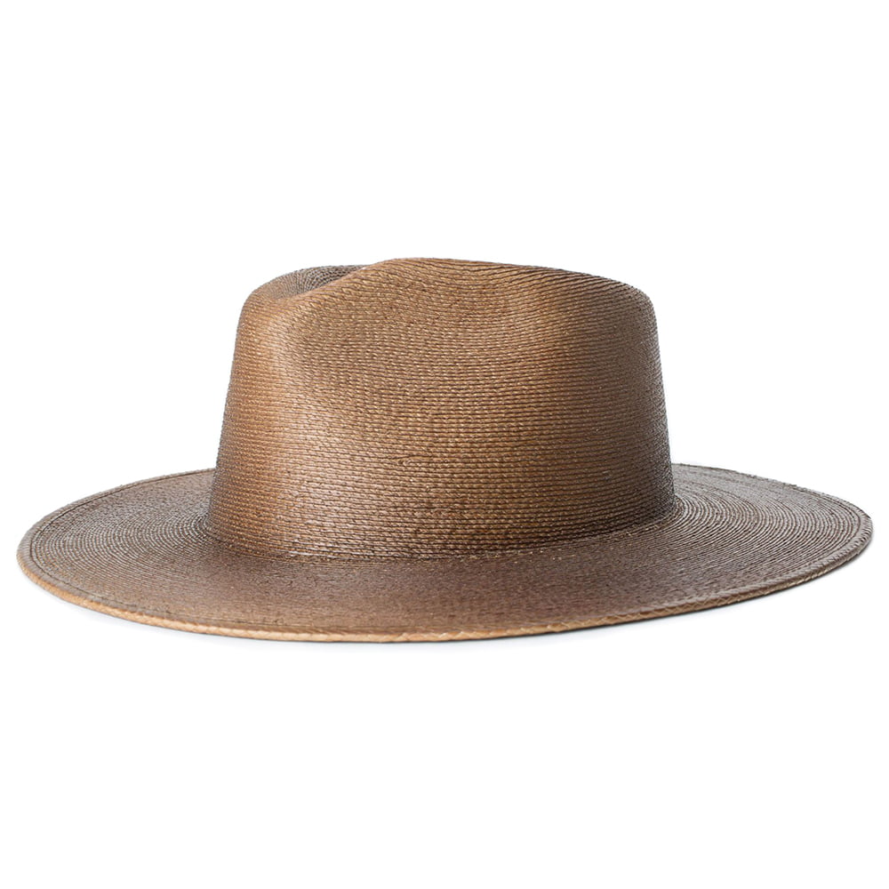 Brixton Hats Marcos Straw Fedora Hat - Brown