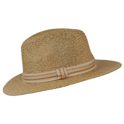 Dorfman Pacific Hats Latitude Matte Toyo Safari Fedora Hat - Natural