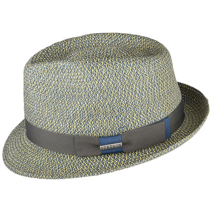 Stetson Hats Fairbanks Toyo Trilby Hat - Blue-Mix