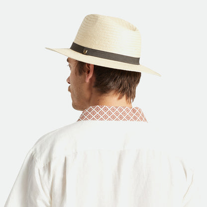 Brixton Hats Passage Toyo Straw Fedora Hat - Natural