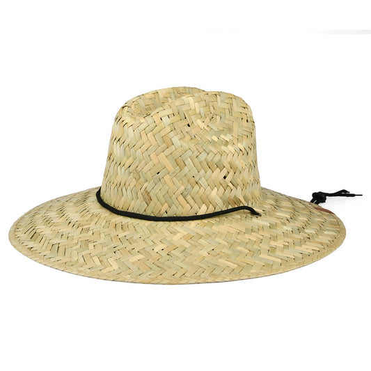 Brixton Hats Bells II Straw Lifeguard Hat With Black Cord - Tan
