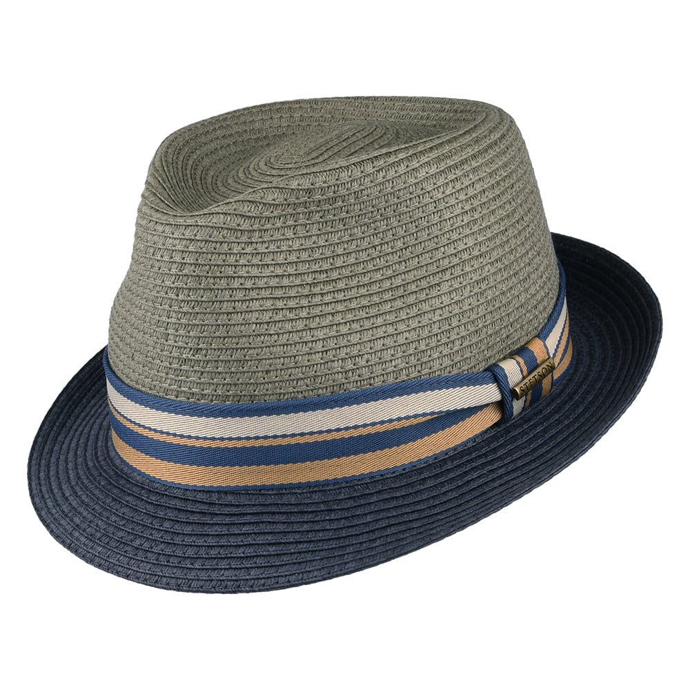 Stetson Hats Adams Trilby Hat - Grey-Blue