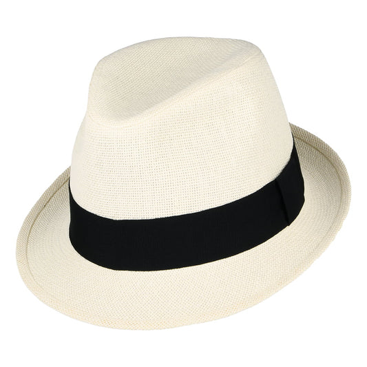Failsworth Hats Toyo Straw Trilby Hat - Natural
