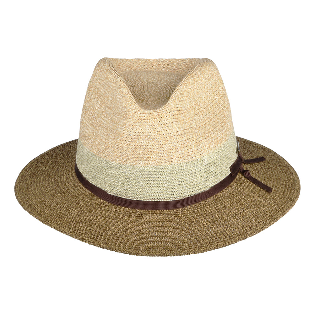 Stetson Hats Traveller Tri-Colour Safari Fedora Hat - Beige-Brown