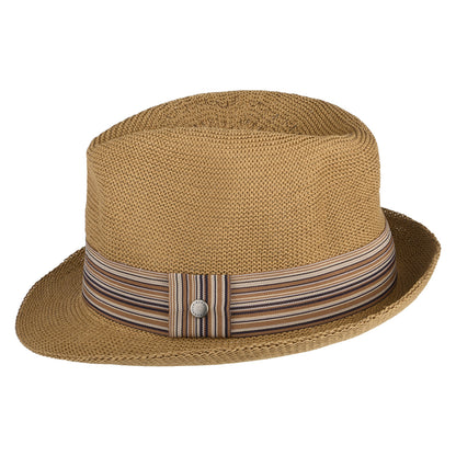 Barbour Hats Belford Summer Trilby Hat - Dark Tan