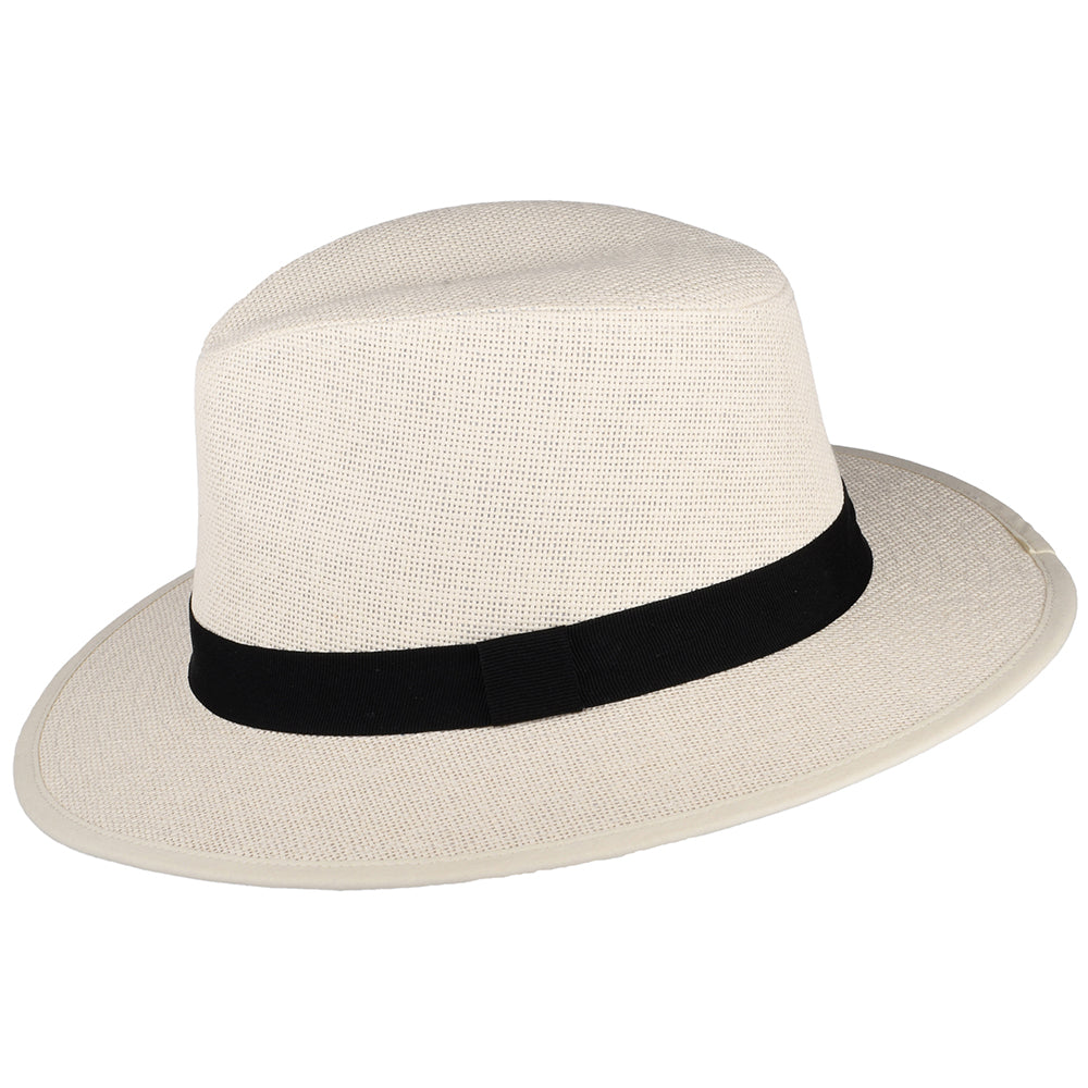 Failsworth Hats Toyo Straw Safari Fedora Hat - Natural