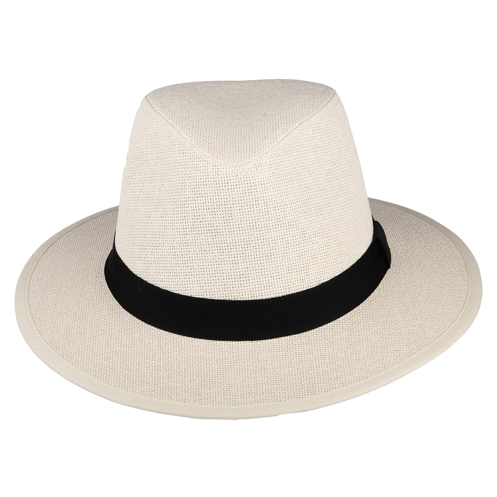 Failsworth Hats Toyo Straw Safari Fedora Hat - Natural