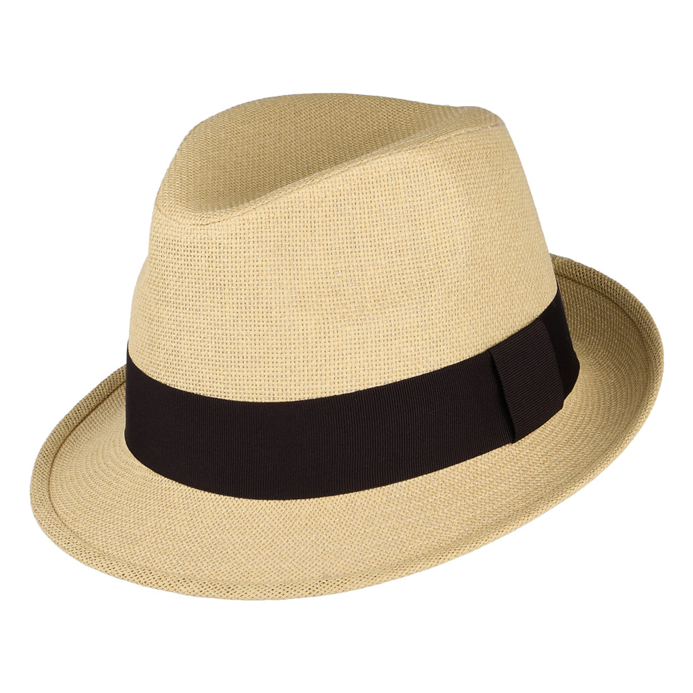 Failsworth Hats Toyo Straw Trilby Hat - Tan