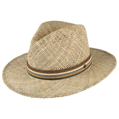 Failsworth Hats Havana Seagrass Straw Fedora Hat - Natural