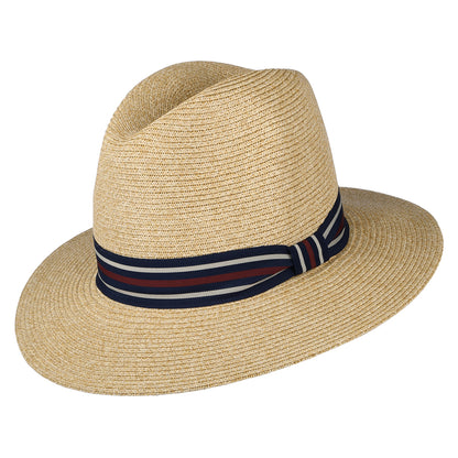 Failsworth Hats Antigua Toyo Straw Fedora Hat - Natural