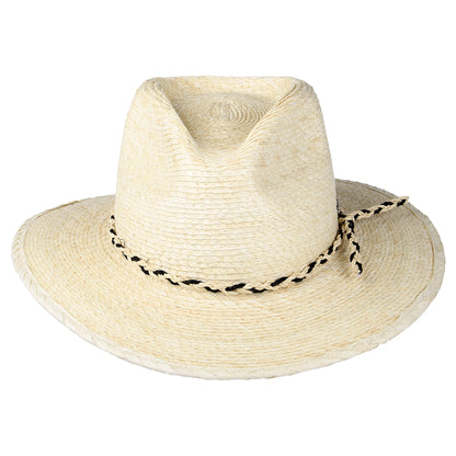 Brixton Hats Messer Western Straw Fedora Hat - Natural