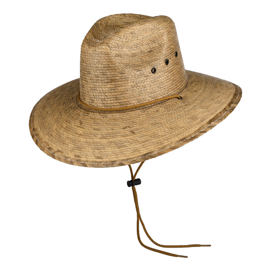 Dorfman Pacific Hats Mt. Momma Braided Palm Lifeguard Hat - Toast