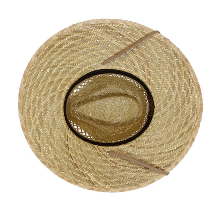 Dorfman Pacific Hats Rush Straw Lifeguard Hat - Natural-Khaki
