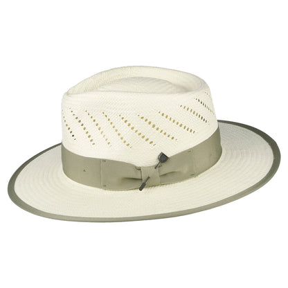 Brixton Hats Bandera Reserve Straw Fedora Hat - Natural