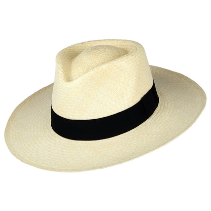 Jaxon & James C-Crown Panama Fedora Hat - Natural