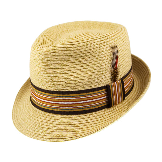 Jaxon & James Ridley C-Crown Trilby Hat - Natural