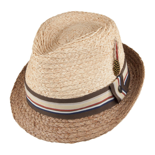 Jaxon & James Trinidad Straw Trilby Hat - Natural