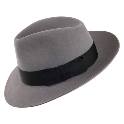 Christys Hats Knightsbridge Fur Felt Fedora - Light Grey