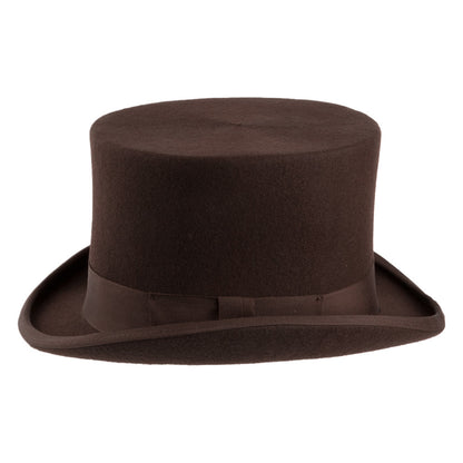 Denton Hats Wool Felt Top Hat - Brown