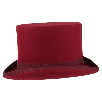 Denton Hats Wool Felt Top Hat - Maroon