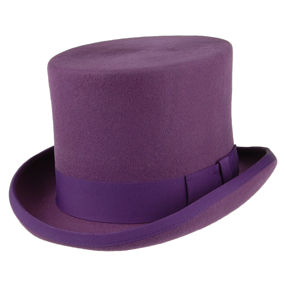 Denton Hats Wool Felt Top Hat - Purple