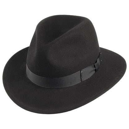 Bailey Hats Curtis Crushable Fedora Hat - Black