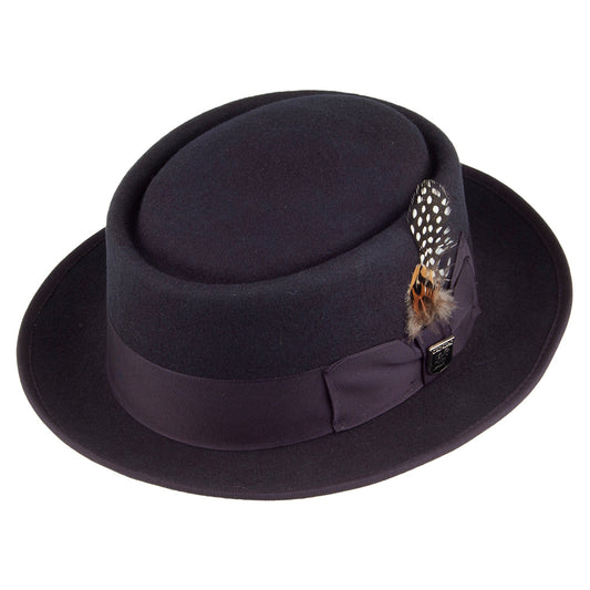 Stacy Adams Wool Felt Pork Pie - Navy