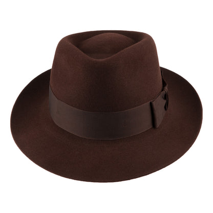 Christys Hats Casablanca Fur Felt Fedora Hat - Brown