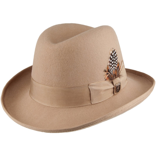 Stacy Adams Wool Felt Homburg - Camel