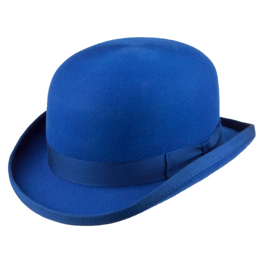 Denton Hats Wool Felt Bowler Hat - Royal Blue