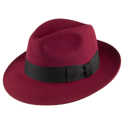 Denton Hats Mayfair Wool Felt Fedora - Maroon